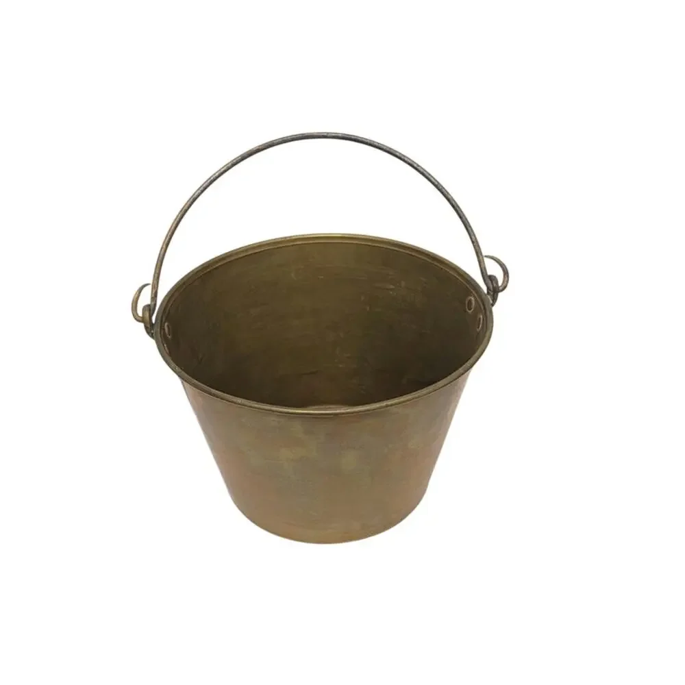 1860s Spun Brass Bucket Hayden Patent 1851 1865 1866 Waterbury Brass Hearth Pail